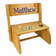 Personalized Wood Flip Step Stool